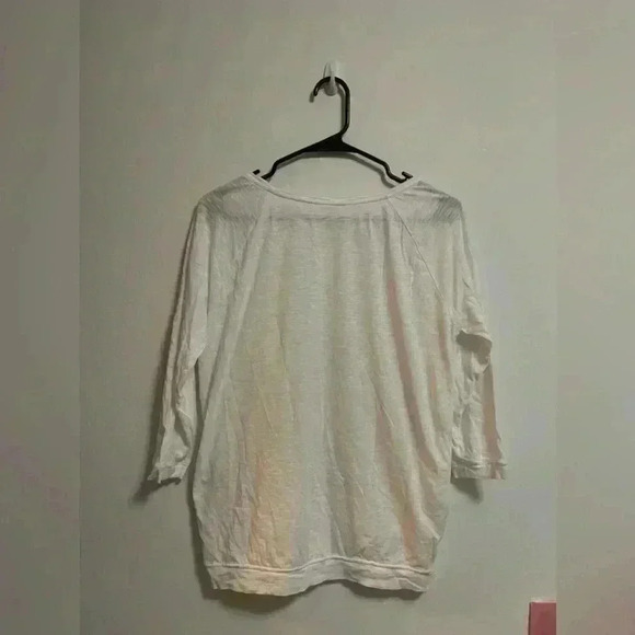 Ann Taylor LOFT - Women’s 3/4 Sleeve White Layered Embroidered Top - Size S - Picture 6 of 6